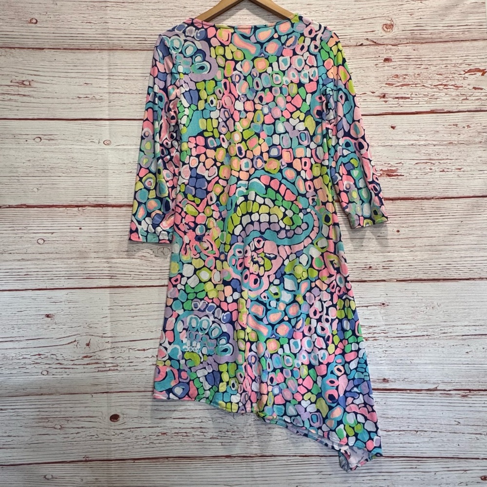 Lilly Pulitzer Ariana Asymmetrical Swing Dress in Multi Gypsy Jungle Sz S - Picture 12 of 14